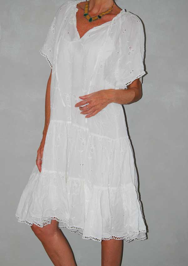 שמלה לבנה MANGO