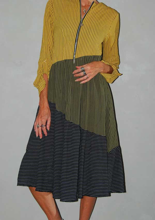 שמלת פסים כיפית